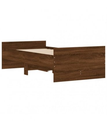 vidaXL Bed Frame without Mattress Brown Oak 75x190 cm Small Single