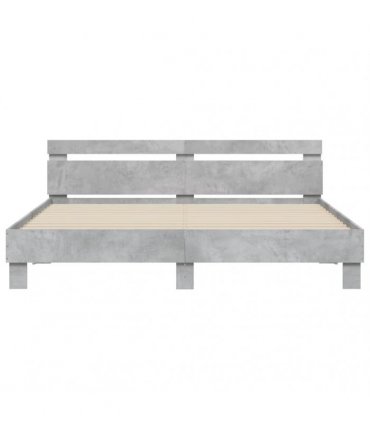 vidaXL Bed Frame without Mattress Concrete Grey 200x200 cm