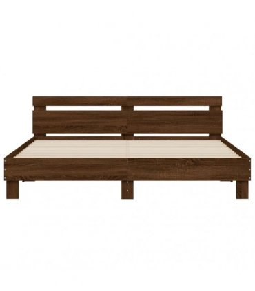 vidaXL Bed Frame without Mattress Brown Oak 200x200 cm