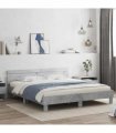 vidaXL Bed Frame without Mattress Concrete Grey 180x200 cm