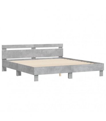 vidaXL Bed Frame without Mattress Concrete Grey 180x200 cm