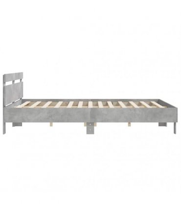vidaXL Bed Frame without Mattress Concrete Grey 180x200 cm