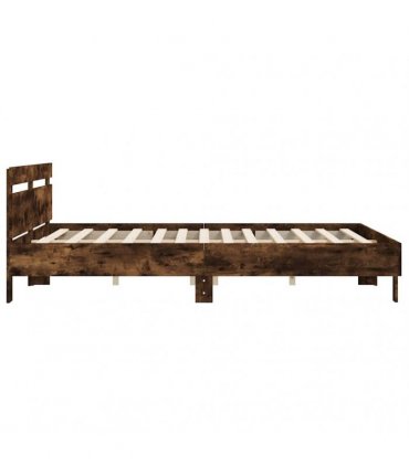vidaXL Bed Frame without Mattress Smoked Oak 180x200 cm