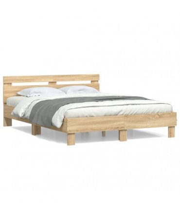 vidaXL Bed Frame without Mattress Sonoma Oak 150x200 cm
