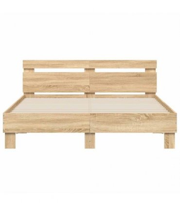 vidaXL Bed Frame without Mattress Sonoma Oak 150x200 cm
