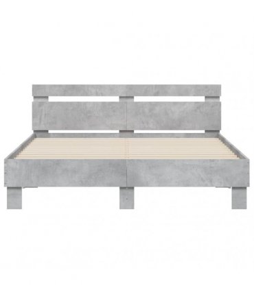 vidaXL Bed Frame without Mattress Concrete Grey 150x200 cm