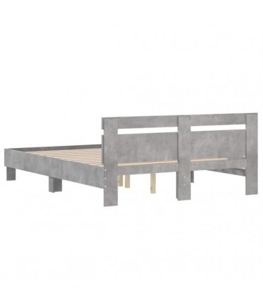 vidaXL Bed Frame without Mattress Concrete Grey 150x200 cm