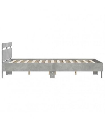 vidaXL Bed Frame without Mattress Concrete Grey 150x200 cm