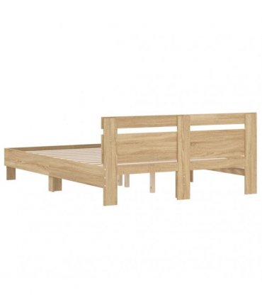 vidaXL Bed Frame without Mattress Sonoma Oak 140x190 cm