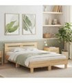 vidaXL Bed Frame without Mattress Sonoma Oak 135x190 cm