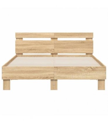 vidaXL Bed Frame without Mattress Sonoma Oak 135x190 cm