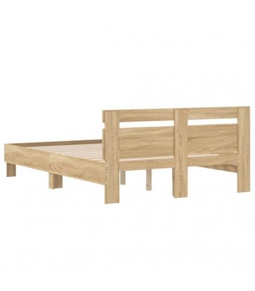 vidaXL Bed Frame without Mattress Sonoma Oak 135x190 cm