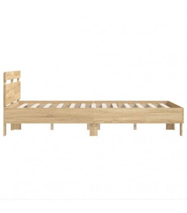 vidaXL Bed Frame without Mattress Sonoma Oak 135x190 cm