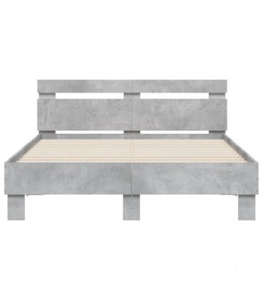 vidaXL Bed Frame without Mattress Concrete Grey 135x190 cm