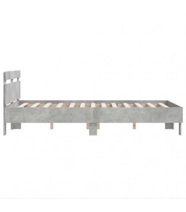 vidaXL Bed Frame without Mattress Concrete Grey 135x190 cm