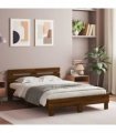 vidaXL Bed Frame without Mattress Brown Oak 135x190 cm