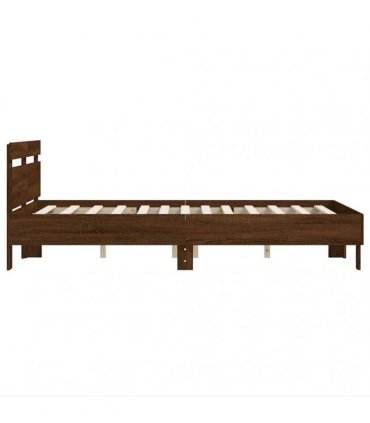 vidaXL Bed Frame without Mattress Brown Oak 135x190 cm