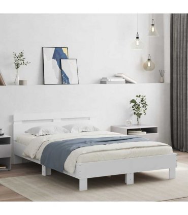 vidaXL Bed Frame without Mattress White 120x190 cm