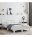 vidaXL Bed Frame without Mattress White 120x190 cm