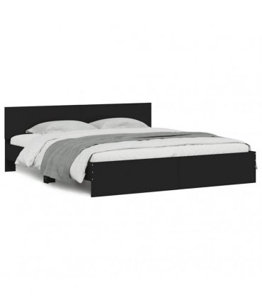 vidaXL Bed Frame without Mattress Black 200x200 cm