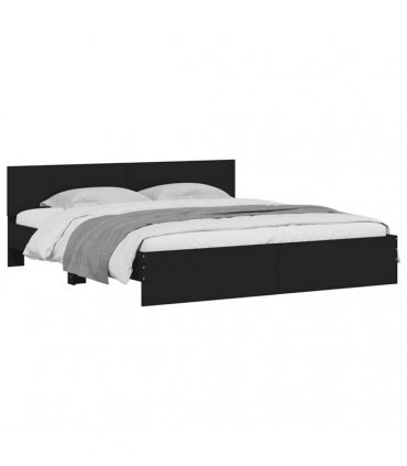 vidaXL Bed Frame without Mattress Black 200x200 cm