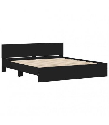 vidaXL Bed Frame without Mattress Black 200x200 cm