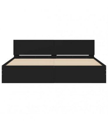 vidaXL Bed Frame without Mattress Black 200x200 cm