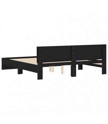 vidaXL Bed Frame without Mattress Black 200x200 cm