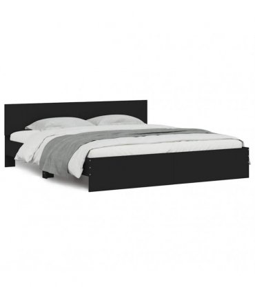 vidaXL Bed Frame without Mattress Black 160x200 cm