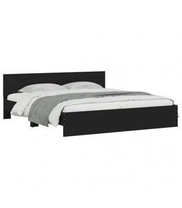 vidaXL Bed Frame without Mattress Black 160x200 cm