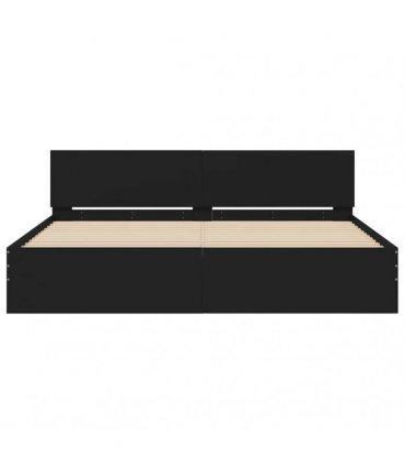 vidaXL Bed Frame without Mattress Black 160x200 cm