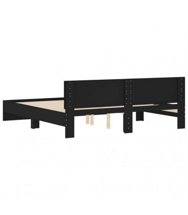 vidaXL Bed Frame without Mattress Black 160x200 cm