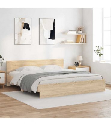 vidaXL Bed Frame without Mattress Sonoma Oak 160x200 cm