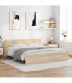 vidaXL Bed Frame without Mattress Sonoma Oak 160x200 cm