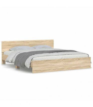 vidaXL Bed Frame without Mattress Sonoma Oak 160x200 cm