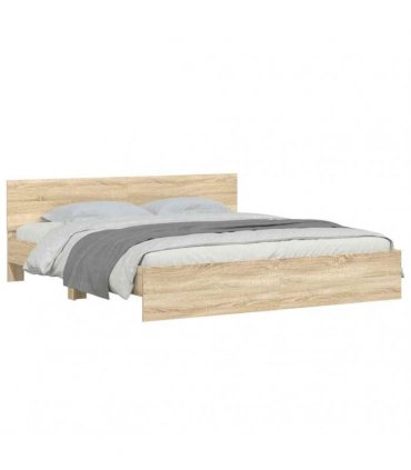vidaXL Bed Frame without Mattress Sonoma Oak 160x200 cm