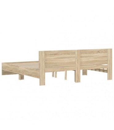 vidaXL Bed Frame without Mattress Sonoma Oak 160x200 cm