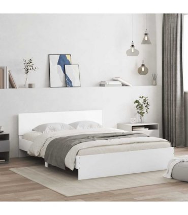 vidaXL Bed Frame without Mattress White 140x200 cm