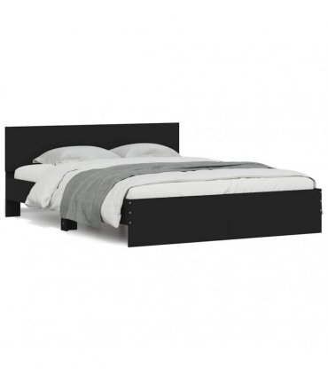 vidaXL Bed Frame without Mattress Black 140x200 cm