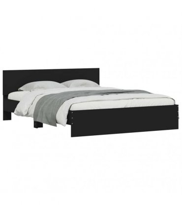 vidaXL Bed Frame without Mattress Black 140x200 cm