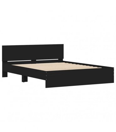 vidaXL Bed Frame without Mattress Black 140x200 cm