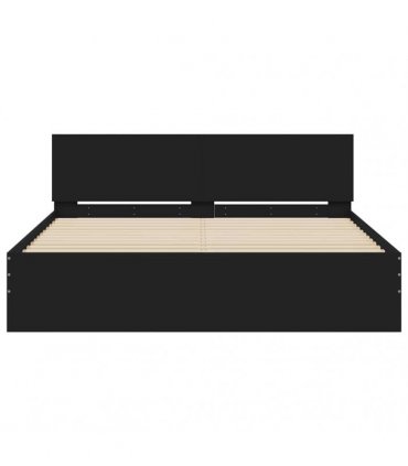 vidaXL Bed Frame without Mattress Black 140x200 cm