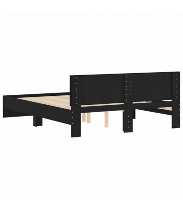 vidaXL Bed Frame without Mattress Black 140x200 cm