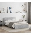 vidaXL Bed Frame without Mattress Concrete Grey 120x200 cm