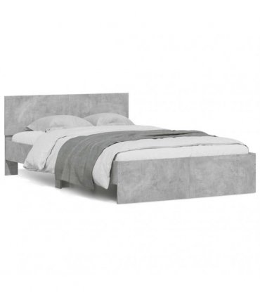 vidaXL Bed Frame without Mattress Concrete Grey 120x200 cm