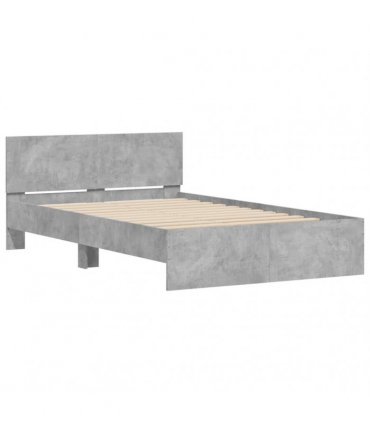 vidaXL Bed Frame without Mattress Concrete Grey 120x200 cm