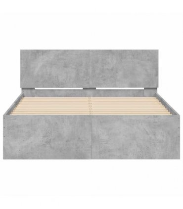 vidaXL Bed Frame without Mattress Concrete Grey 120x200 cm