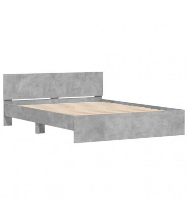 vidaXL Bed Frame without Mattress Concrete Grey 140x190 cm