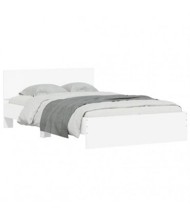 vidaXL Bed Frame without Mattress White 135x190 cm