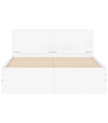 vidaXL Bed Frame without Mattress White 135x190 cm